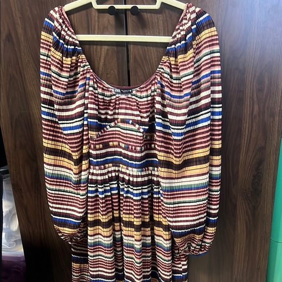 Zara Multicolor Striped Women's dress long sleeve’s - Picture 6 of 6